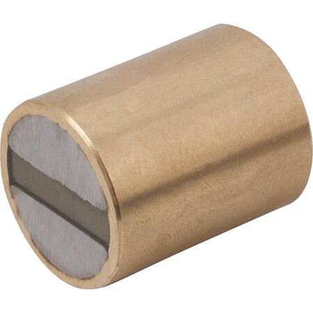 Magnet Deep Pot Magnet, Round, D=8, Form:A, Smco, Comp:Brass